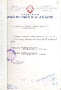 Vedi rayonunun adının saxtalaşdırılması barədə Ermənistan SSR Ali Soveti Rəyasət Heyətinin 15 may 1968-ci il tarixli fərmanı