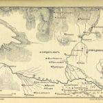 Qafqazın bir hissəsinin xəritəsi. 1885-ci il