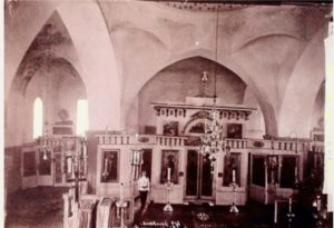 Kilsəyə çevrilmiş Rəcəb Paşa məscidinin interyeri. 1902-ci il